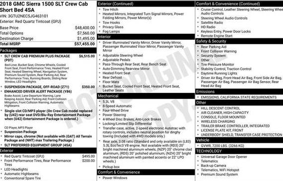 GMC SIERRA 2018 3GTU2NEC5JG463101 image GMC SIERRA 2018 3GTU2NEC5JG463101 image