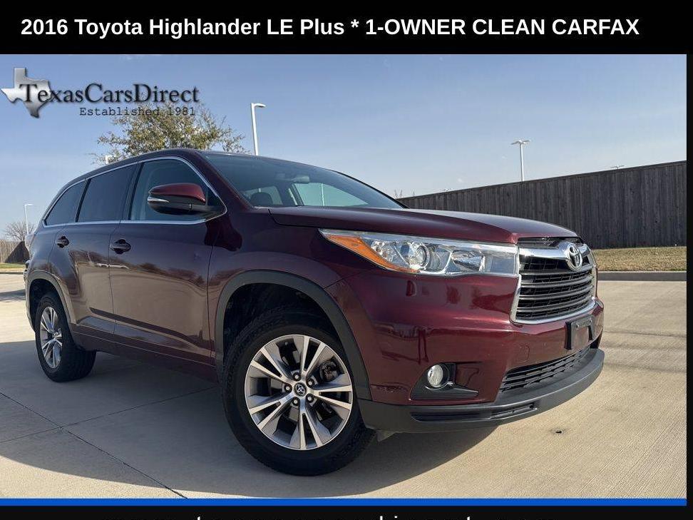 TOYOTA HIGHLANDER 2016 5TDZKRFH1GS175934 image