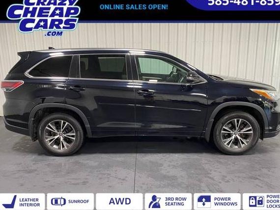 TOYOTA HIGHLANDER 2016 5TDJKRFH8GS289393 image