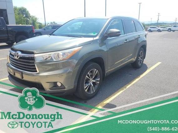 TOYOTA HIGHLANDER 2016 5TDJKRFH2GS256888 image