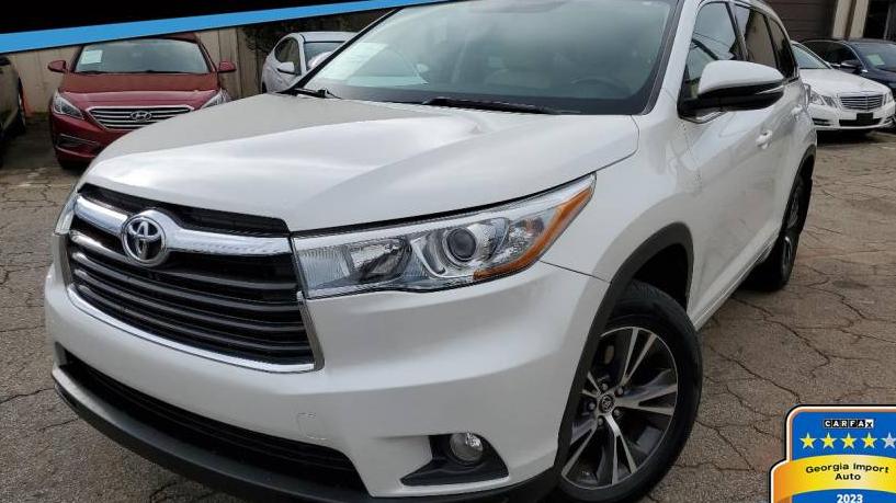 TOYOTA HIGHLANDER 2016 5TDJKRFH4GS353297 image