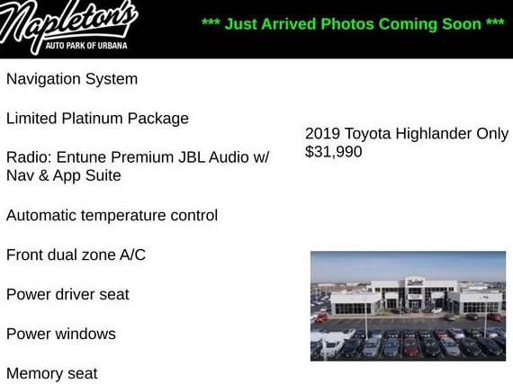 TOYOTA HIGHLANDER 2019 5TDDZRFHXKS921392 image
