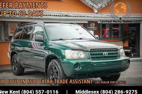 TOYOTA HIGHLANDER 2002 JTEGF21A820054662 image