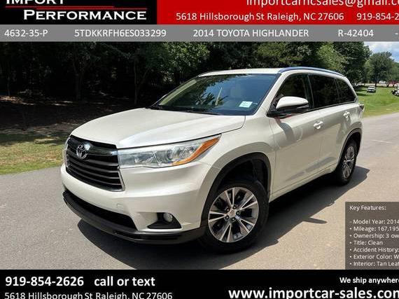 TOYOTA HIGHLANDER 2014 5TDKKRFH6ES033299 image