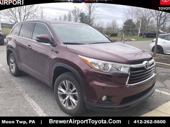 TOYOTA HIGHLANDER 2015 5TDBKRFH1FS187226 image