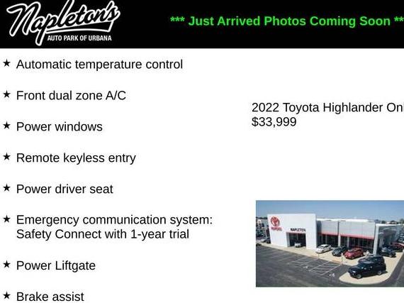TOYOTA HIGHLANDER 2022 5TDBZRBH5NS245144 image