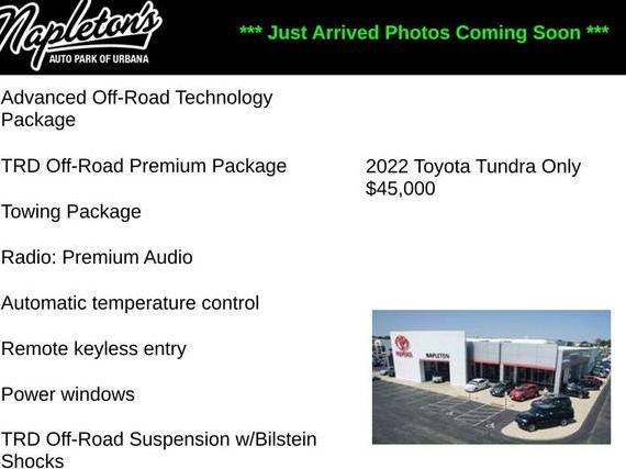 TOYOTA TUNDRA 2022 5TFLA5DB4NX041409 image