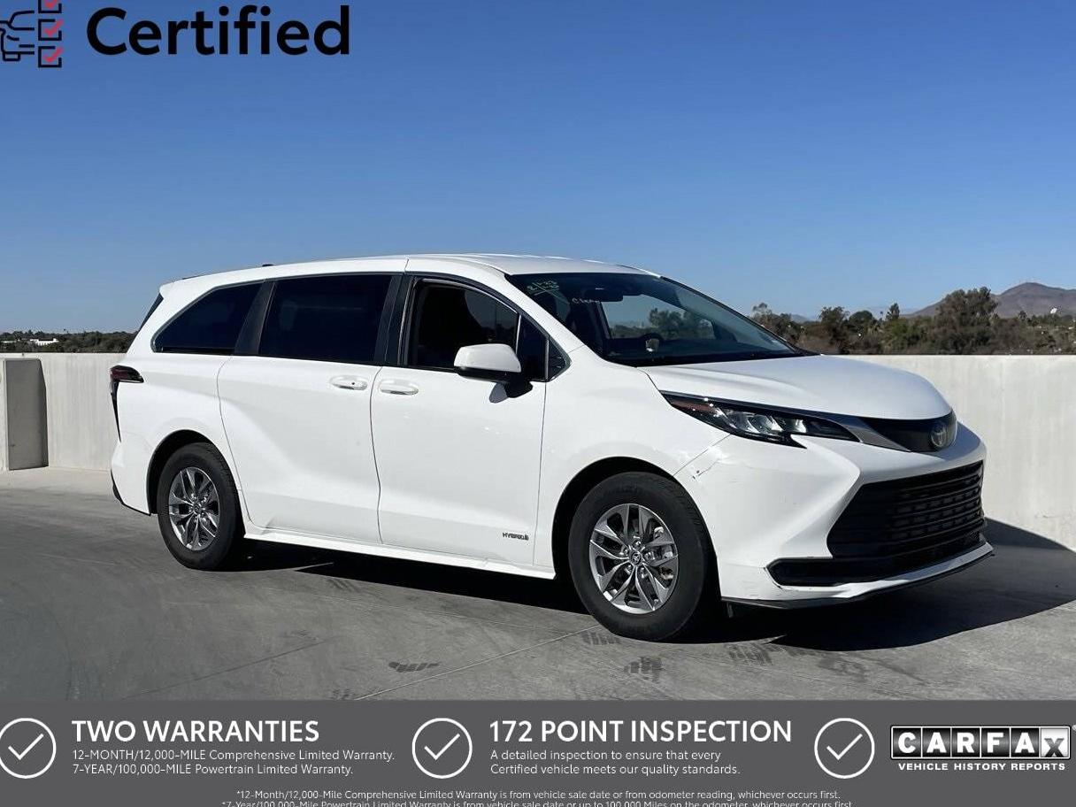 TOYOTA SIENNA 2021 5TDKRKEC1MS019768 image