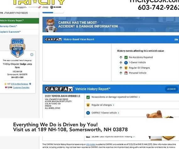 TOYOTA RAV4 2022 JTMLWRFV1ND158205 image