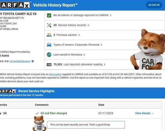 TOYOTA CAMRY 2009 4T1BK46K49U587176 image