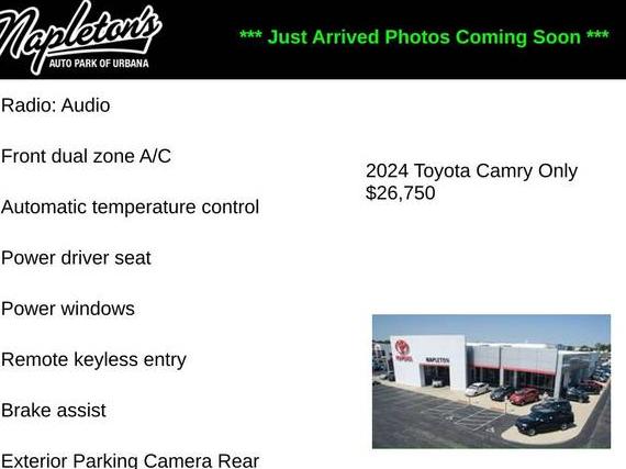 TOYOTA CAMRY 2024 4T1G11AK3RU234555 image