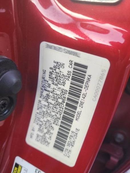 TOYOTA COROLLA 2012 5YFBU4EE2CP068769 image