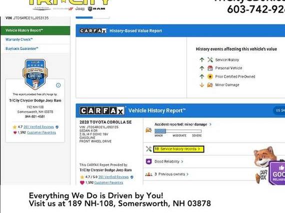 TOYOTA COROLLA 2020 JTDS4RCE1LJ053135 image