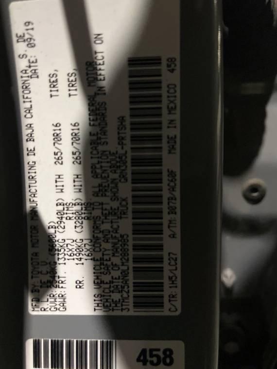 TOYOTA TACOMA 2020 3TMCZ5AN0LM288985 image