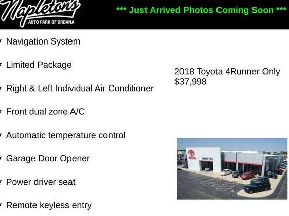 TOYOTA 4-RUNNER 2018 JTEBU5JR3J5484625 image