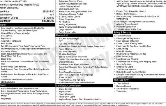 SUBARU WRX 2024 JF1VBAH62R8807185 image SUBARU WRX 2024 JF1VBAH62R8807185 image