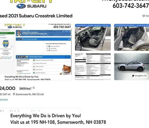 SUBARU CROSSTREK 2021 JF2GTHMC3M8318583 image SUBARU CROSSTREK 2021 JF2GTHMC3M8318583 image