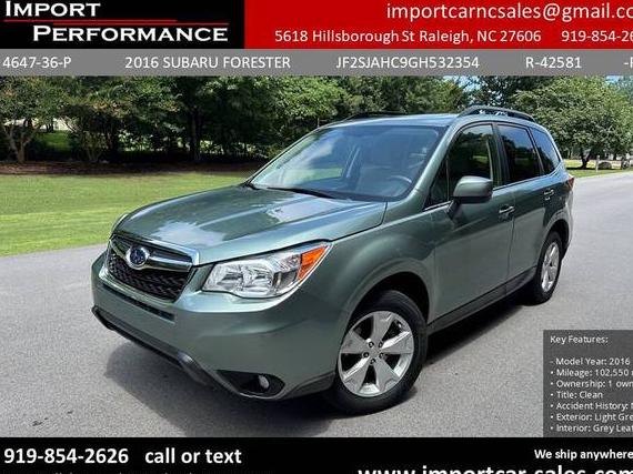 SUBARU FORESTER 2016 JF2SJAHC9GH532354 image