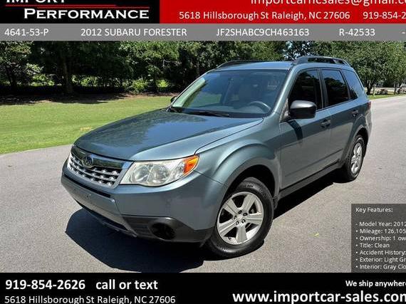 SUBARU FORESTER 2012 JF2SHABC9CH463163 image