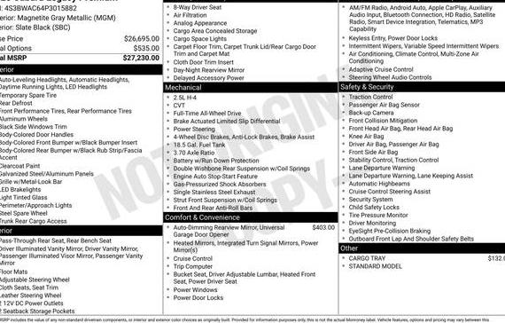 SUBARU LEGACY 2023 4S3BWAC64P3015882 image