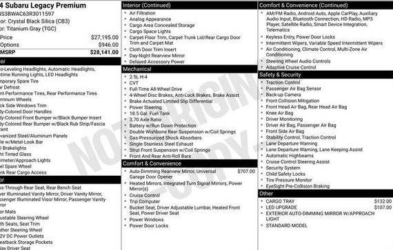 SUBARU LEGACY 2024 4S3BWAC63R3011597 image
