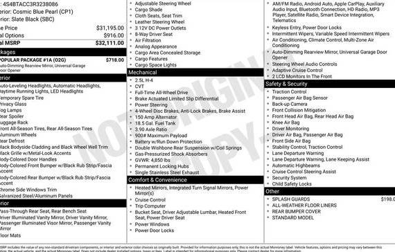 SUBARU OUTBACK 2024 4S4BTACC3R3238086 image
