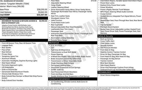 SUBARU OUTBACK 2015 4S4BSANC3F3304082 image