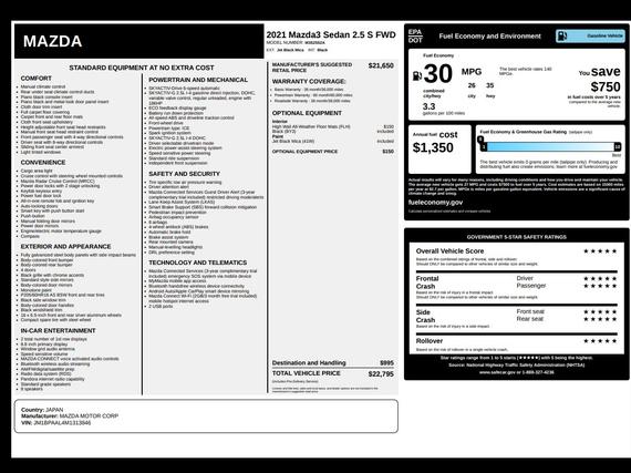 MAZDA MAZDA3 2021 JM1BPAAL4M1313846 image MAZDA MAZDA3 2021 JM1BPAAL4M1313846 image