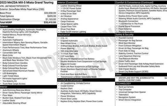 MAZDA MX-5 2023 JM1NDAD79P0550279 image MAZDA MX-5 2023 JM1NDAD79P0550279 image