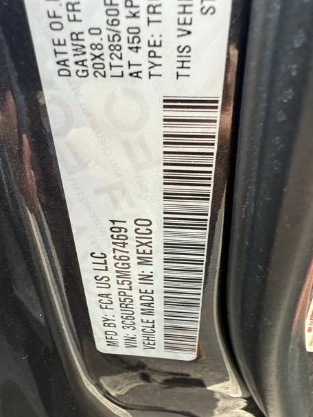 RAM 2500 2021 3C6UR5PL5MG674691 image