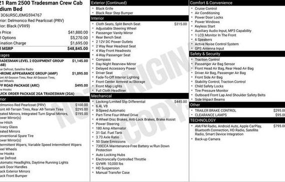 RAM 2500 2021 3C6UR5CJ0MG594767 image RAM 2500 2021 3C6UR5CJ0MG594767 image