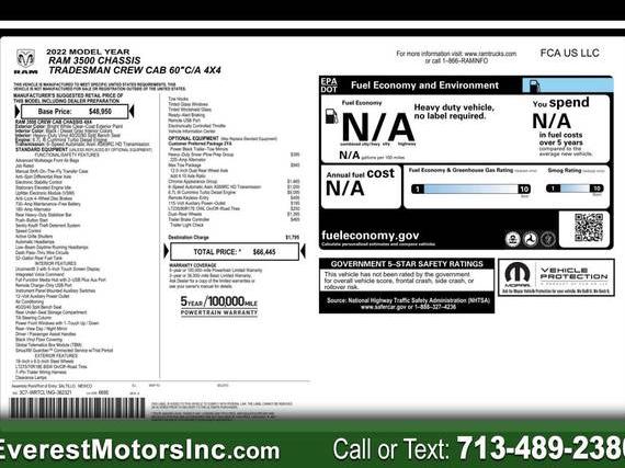 RAM 3500 2022 3C7WRTCL1NG362321 image