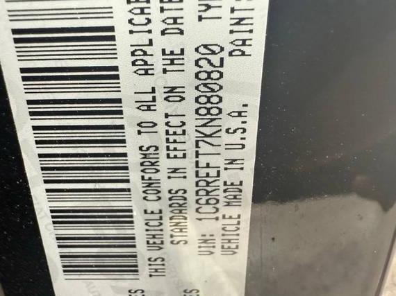 RAM 1500 2019 1C6RREFT7KN880820 image