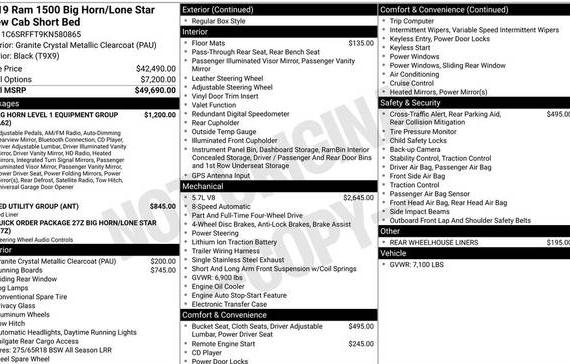 RAM 1500 2019 1C6SRFFT9KN580865 image