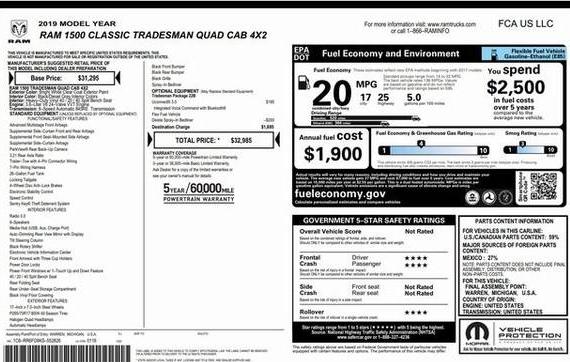 RAM 1500 2019 1C6RR6FG9KS552826 image