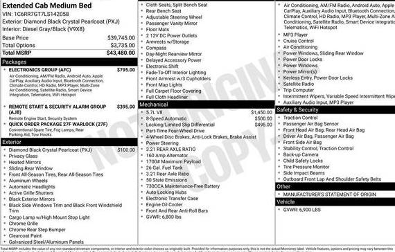 RAM 1500 2020 1C6RR7GT7LS142058 image