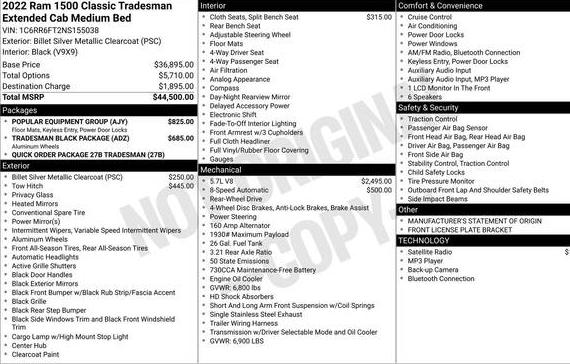 RAM 1500 2022 1C6RR6FT2NS155038 image