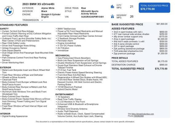 BMW X5 2023 5UXCR4C0XP9R10491 image BMW X5 2023 5UXCR4C0XP9R10491 image