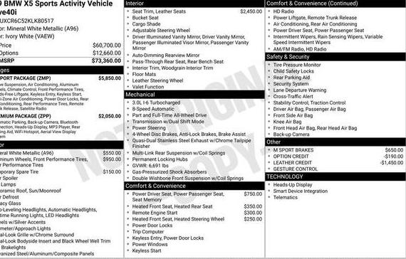 BMW X5 2019 5UXCR6C52KLK80517 image