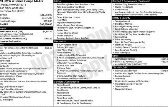 BMW M440I 2023 WBA83AP0XPCM43915 image BMW M440I 2023 WBA83AP0XPCM43915 image