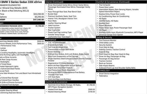 BMW 330I 2018 WBA8D9C55JEM32703 image BMW 330I 2018 WBA8D9C55JEM32703 image