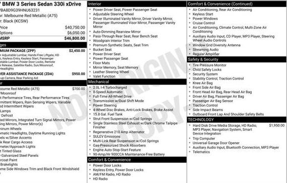 BMW 330I 2017 WBA8D9G39HNU63231 image BMW 330I 2017 WBA8D9G39HNU63231 image