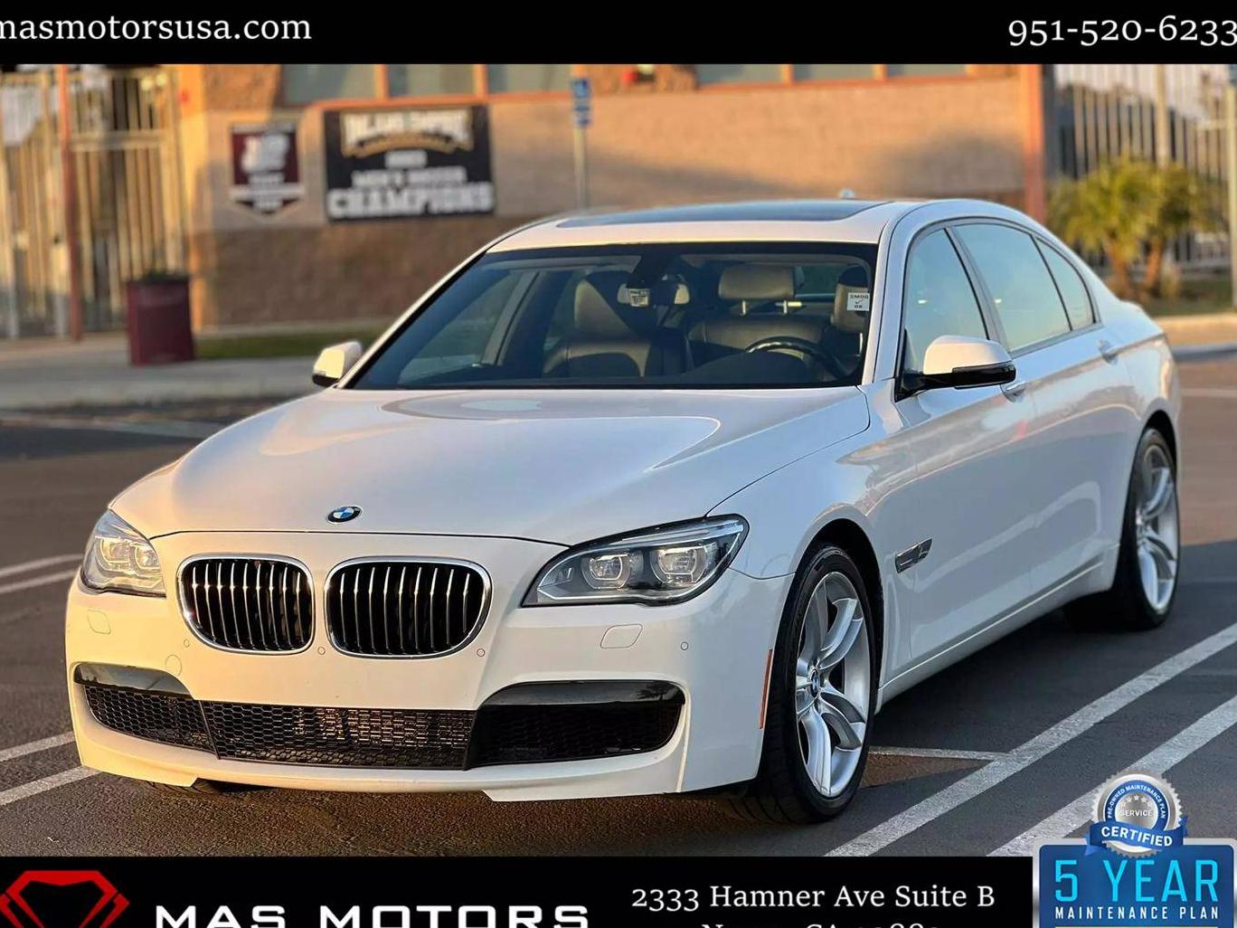 BMW 740LI 2013 WBAYE4C50DDW22810 image