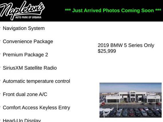 BMW 530I 2019 WBAJA7C52KWW32738 image