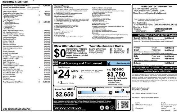 BMW X4 2025 5UX33DT01S9Z68743 image BMW X4 2025 5UX33DT01S9Z68743 image