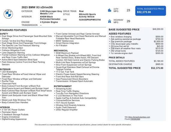 BMW X3 2023 5UX43DP0XP9R53700 image