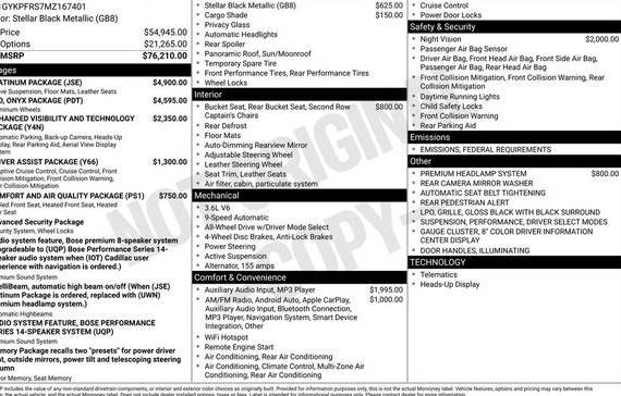 CADILLAC XT6 2021 1GYKPFRS7MZ167401 image